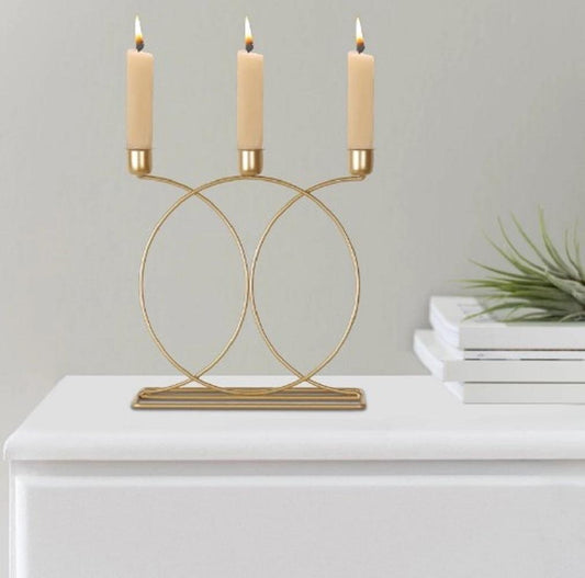 Beautiful Golden candle Stand - 1Pc Metal Elegance for Any Occasion