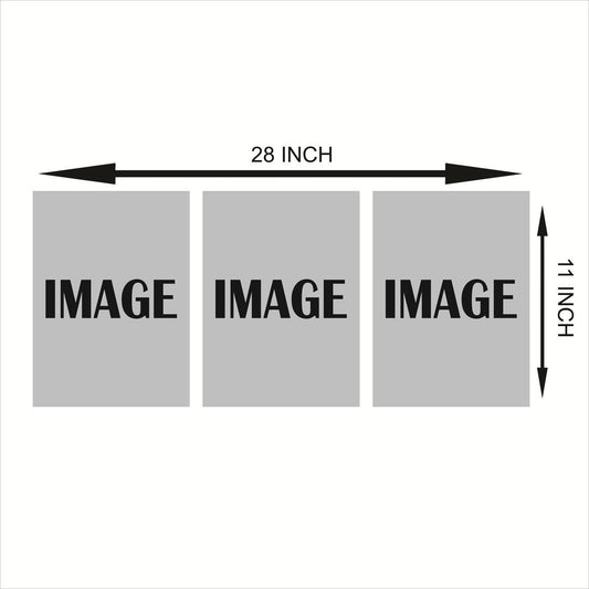 Multicolor Abstract Art Wall Frame - 3 Pcs for Decor